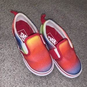 Toddler rainbow glitter vans